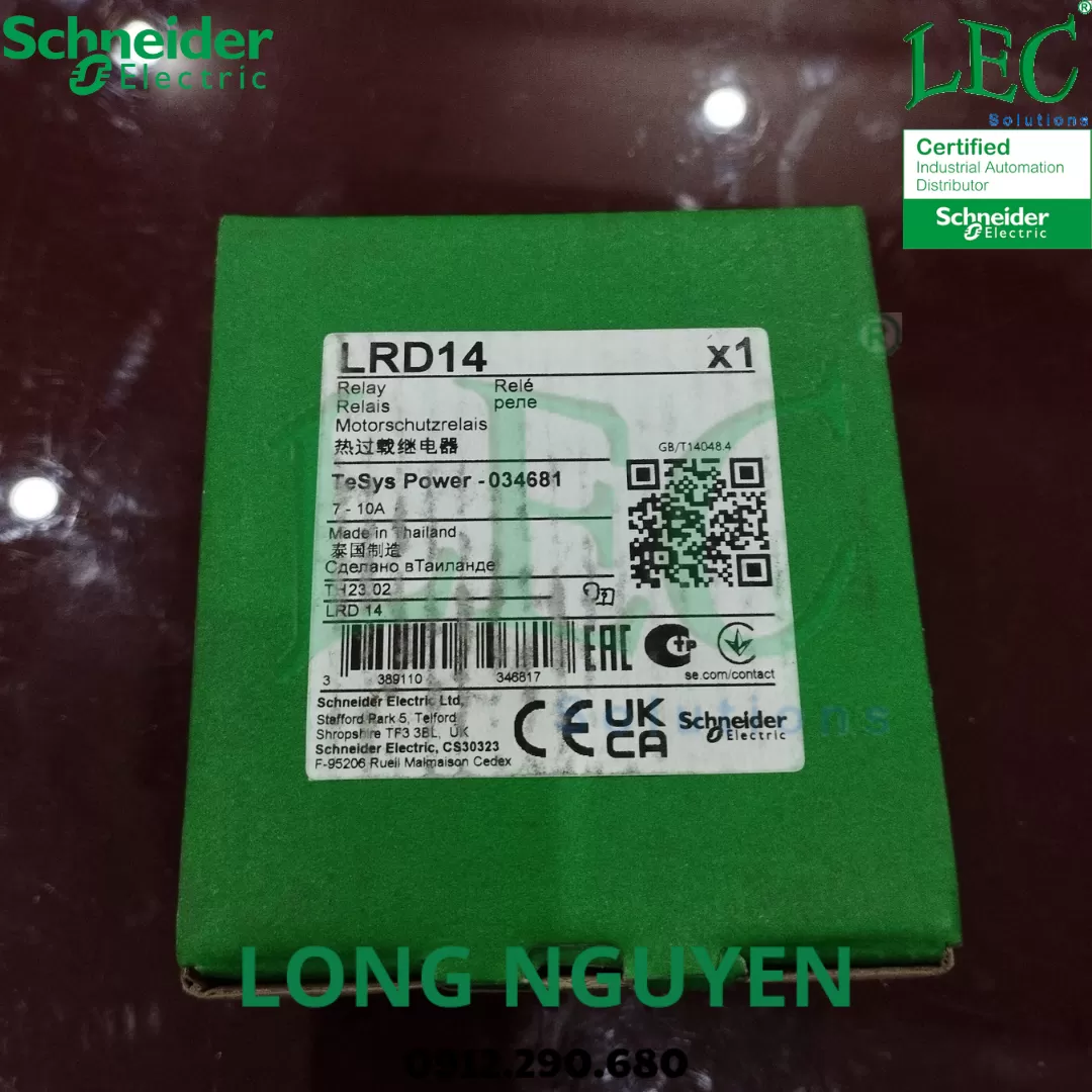 Relay nhiệt LRD14 TESYS D  7.0-10A CL10A