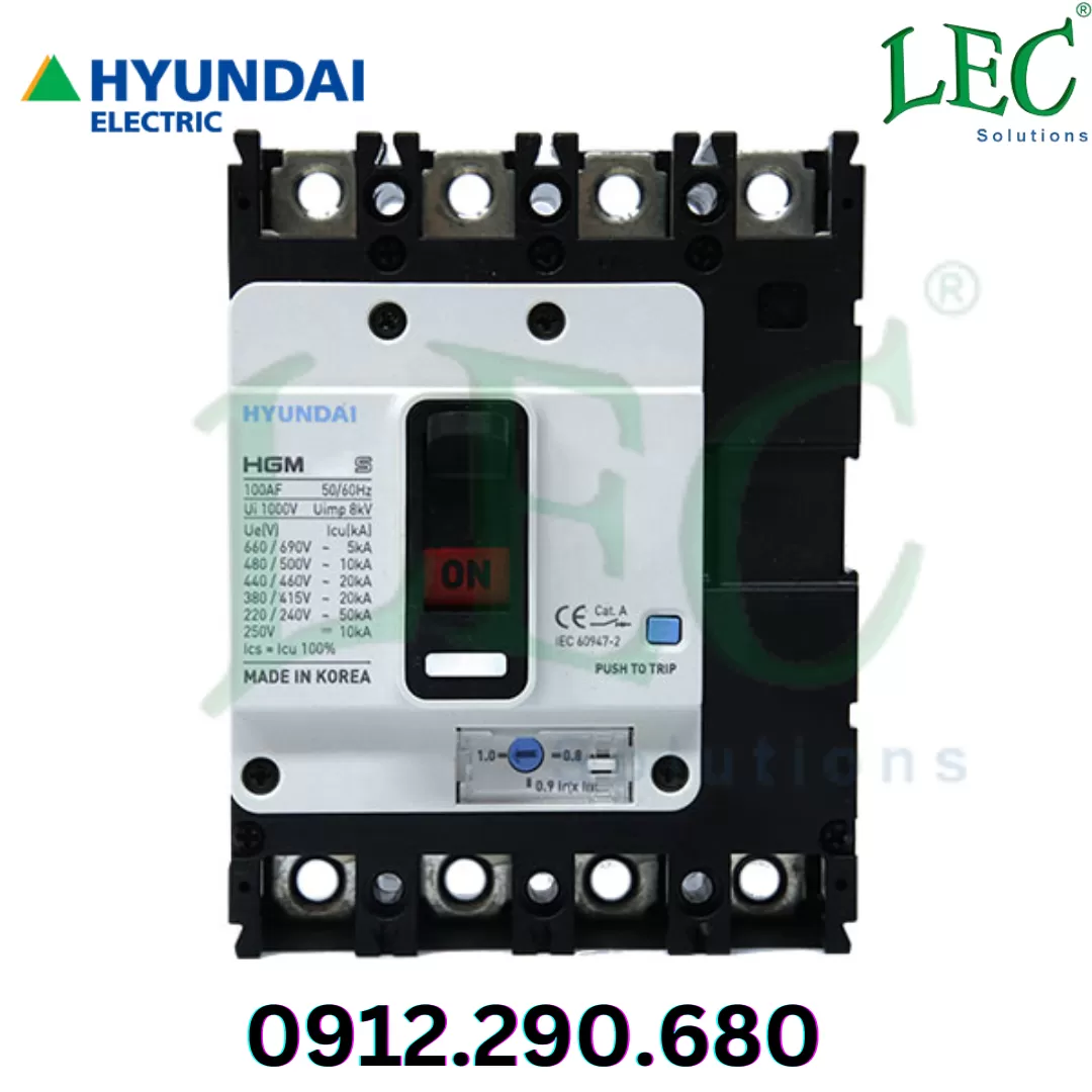 ELCB Hyundai HGE250S 4P 125 26kA