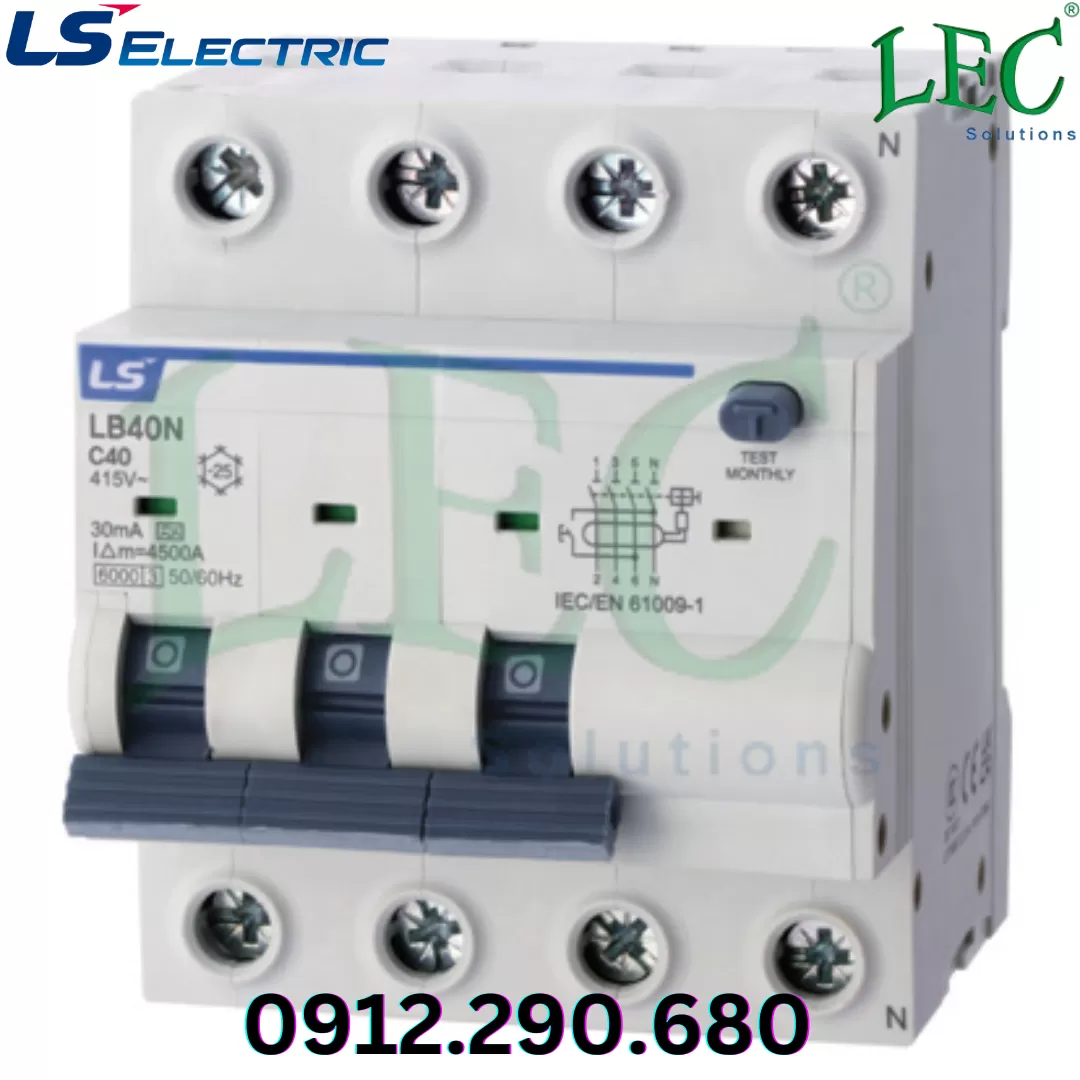 RCBO Ls LB40N 3P+N curve C 16A 300mA AC type 6kA