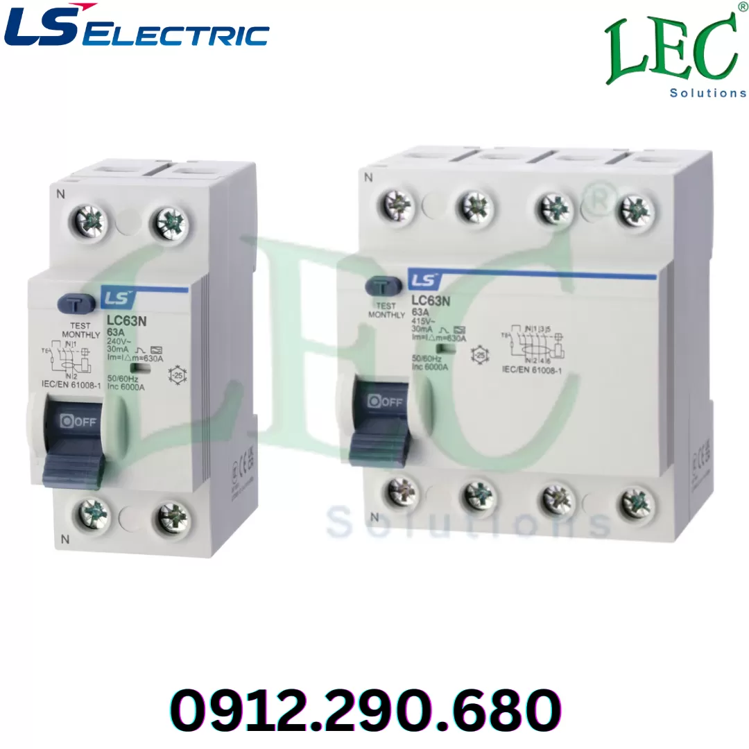 RCCB Ls LC63N 3P+N 32A 30mA AC type 415VAC