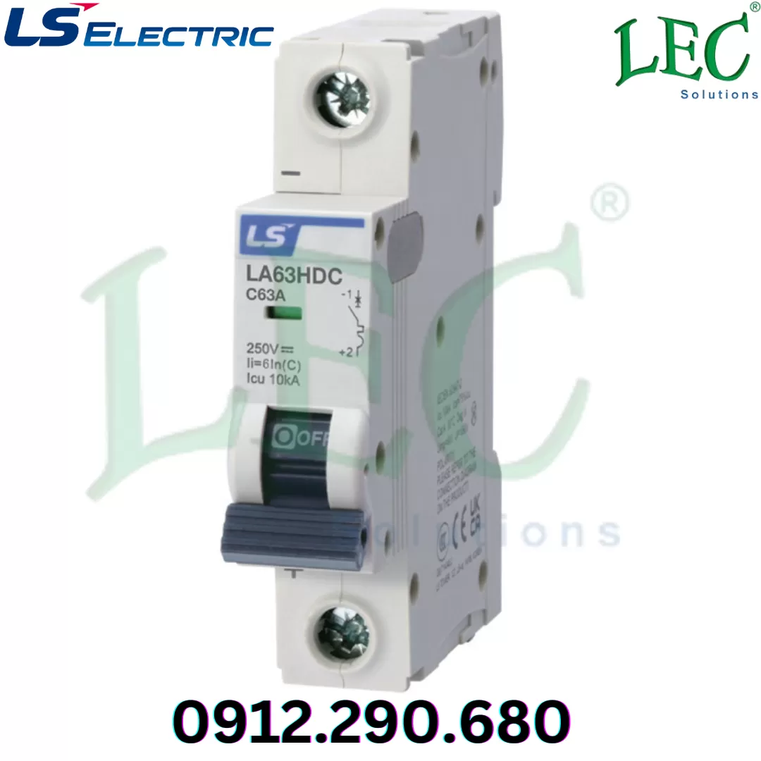 MCB Ls LA63HDC 1P type C 63A 10kA 250VDC