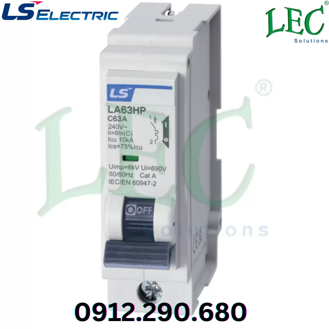 MCB Ls LA63HP 1P type B 6A 10kA 240VAC