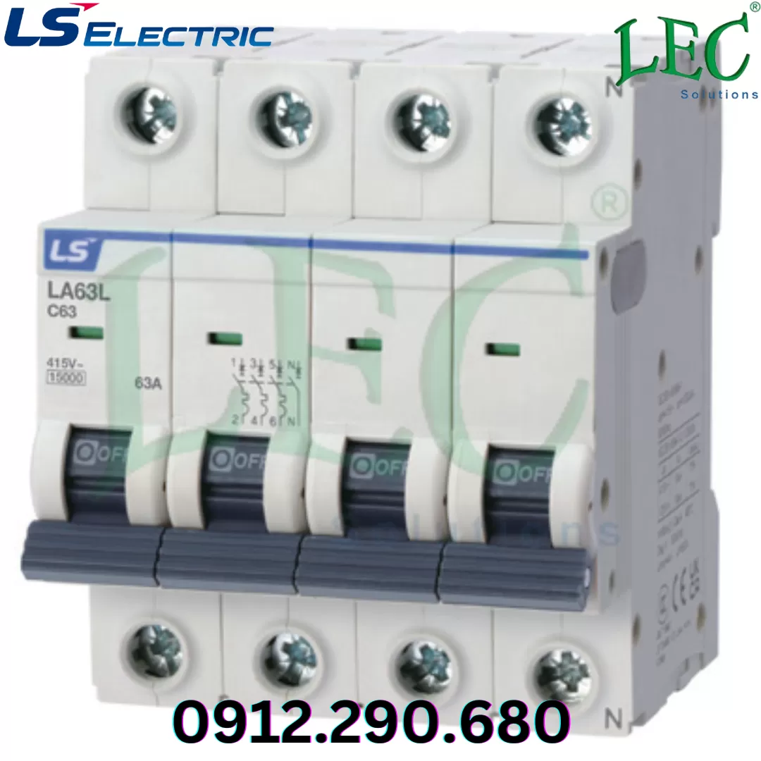 MCB Ls LA63L 3P+N type C 3A 15kA 415VAC