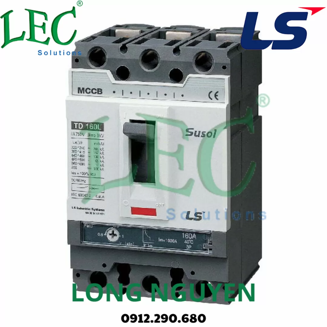 TS160N-ATU160-3P-160A - Cầu dao tự động MCCB Susol 50kA