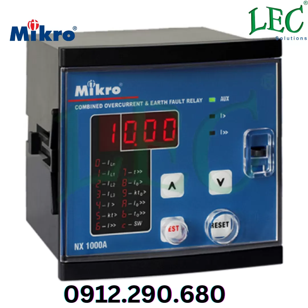 Rơ le bảo vệ quá dòng và chạm đất Mikro NX1000A-240A