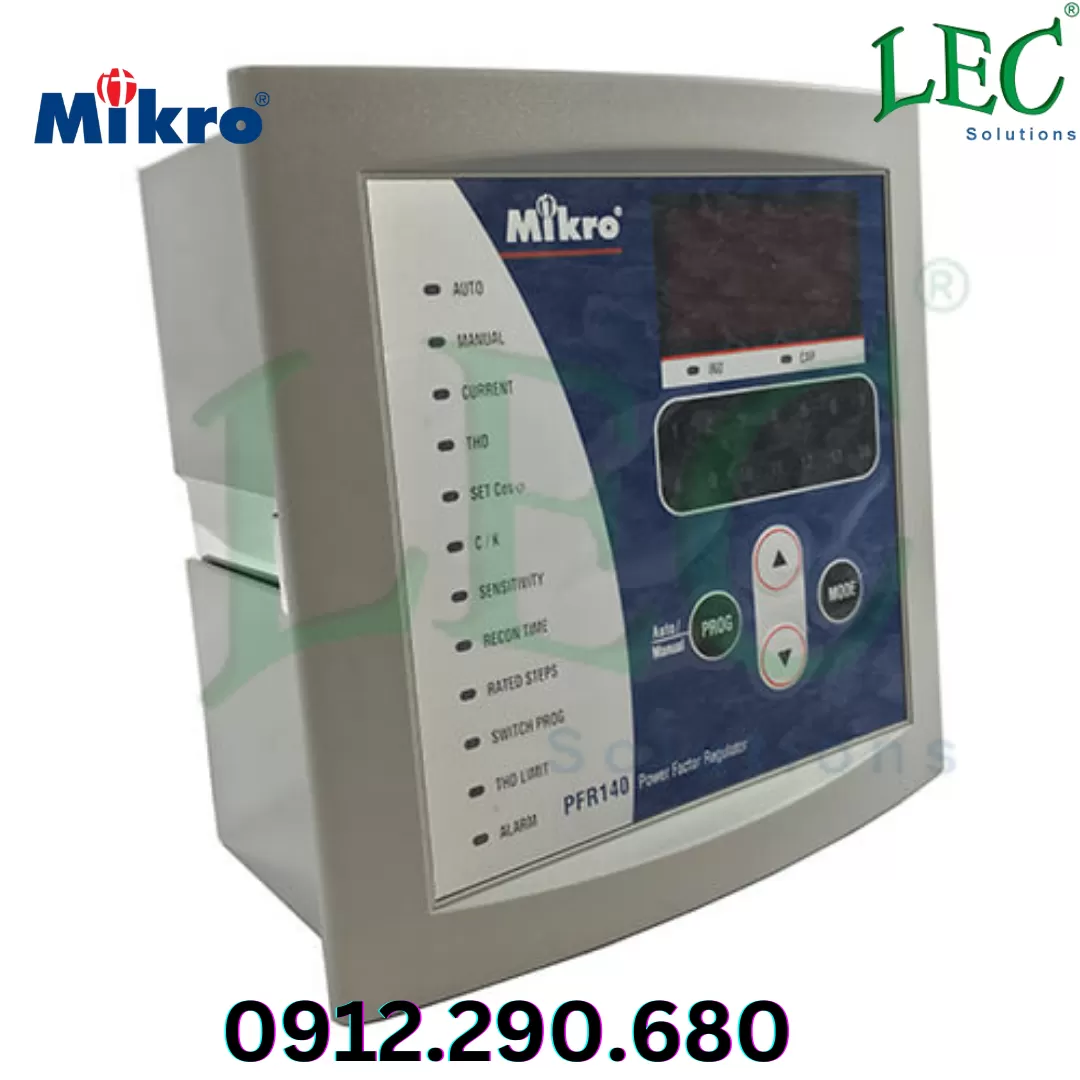 Bộ điều khiển tụ bù công suất Mikro 14 cấp PFR140-415-50