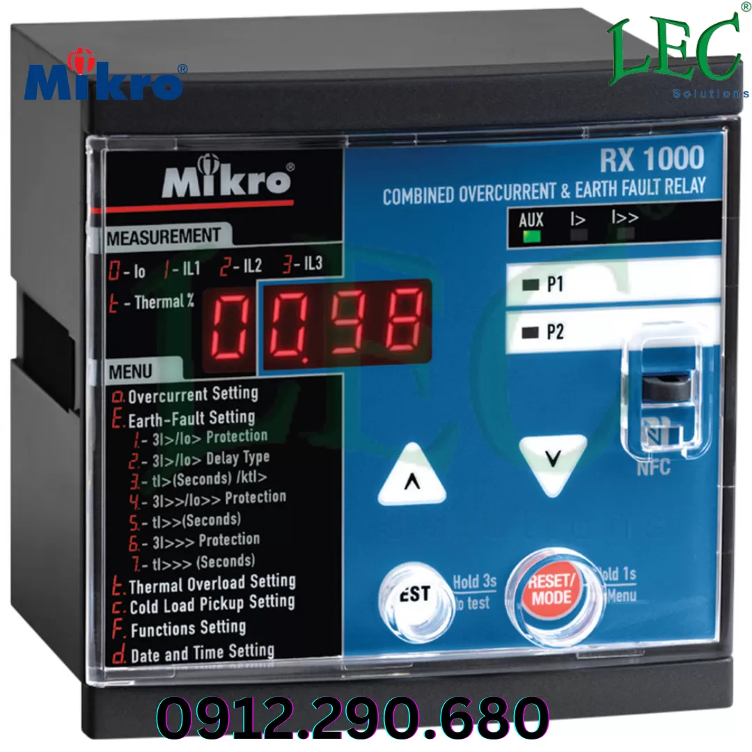Rơ le bảo vệ chạm đất Mikro RX1000-230A