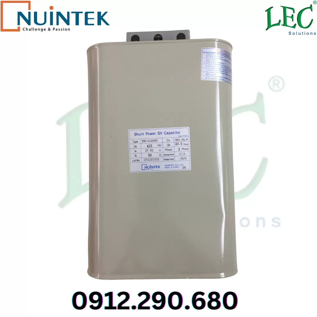 ANU-41230KS Tụ bù dầu Nuintek 3P 30KVAR  415VAC