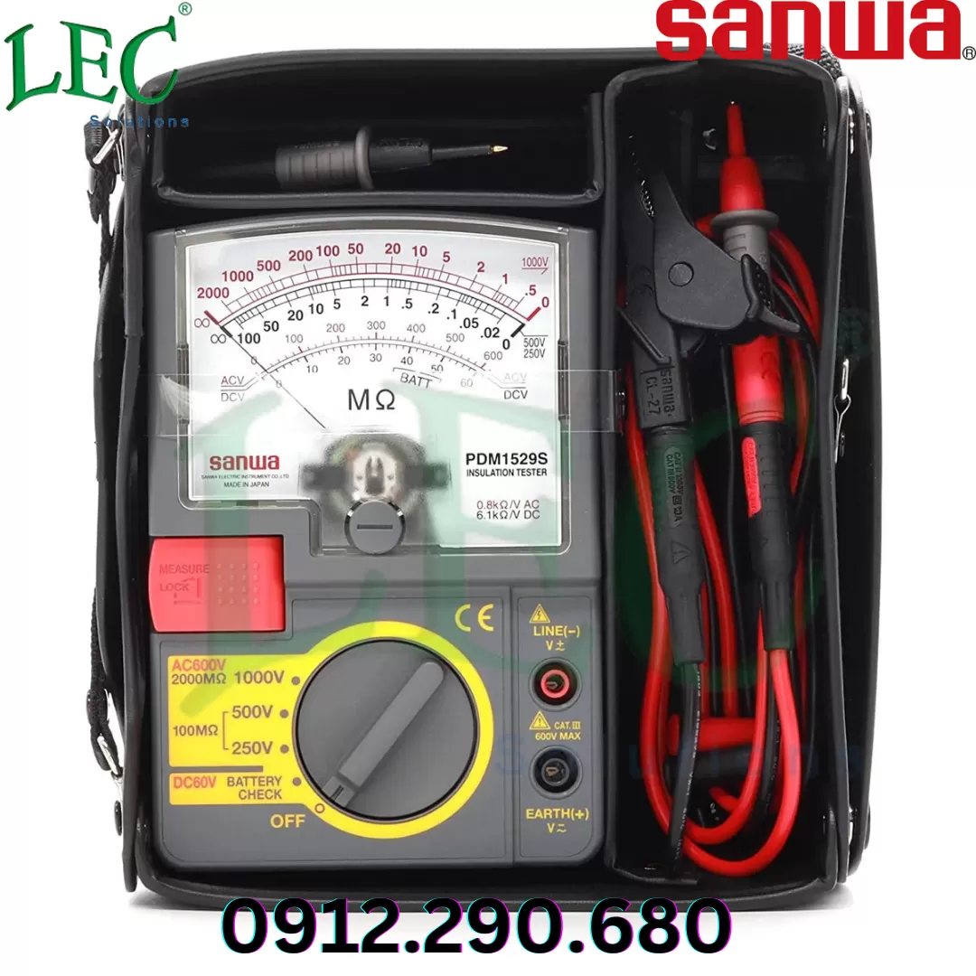 Máy đo điện trở cách điện sanwa PDM1529S