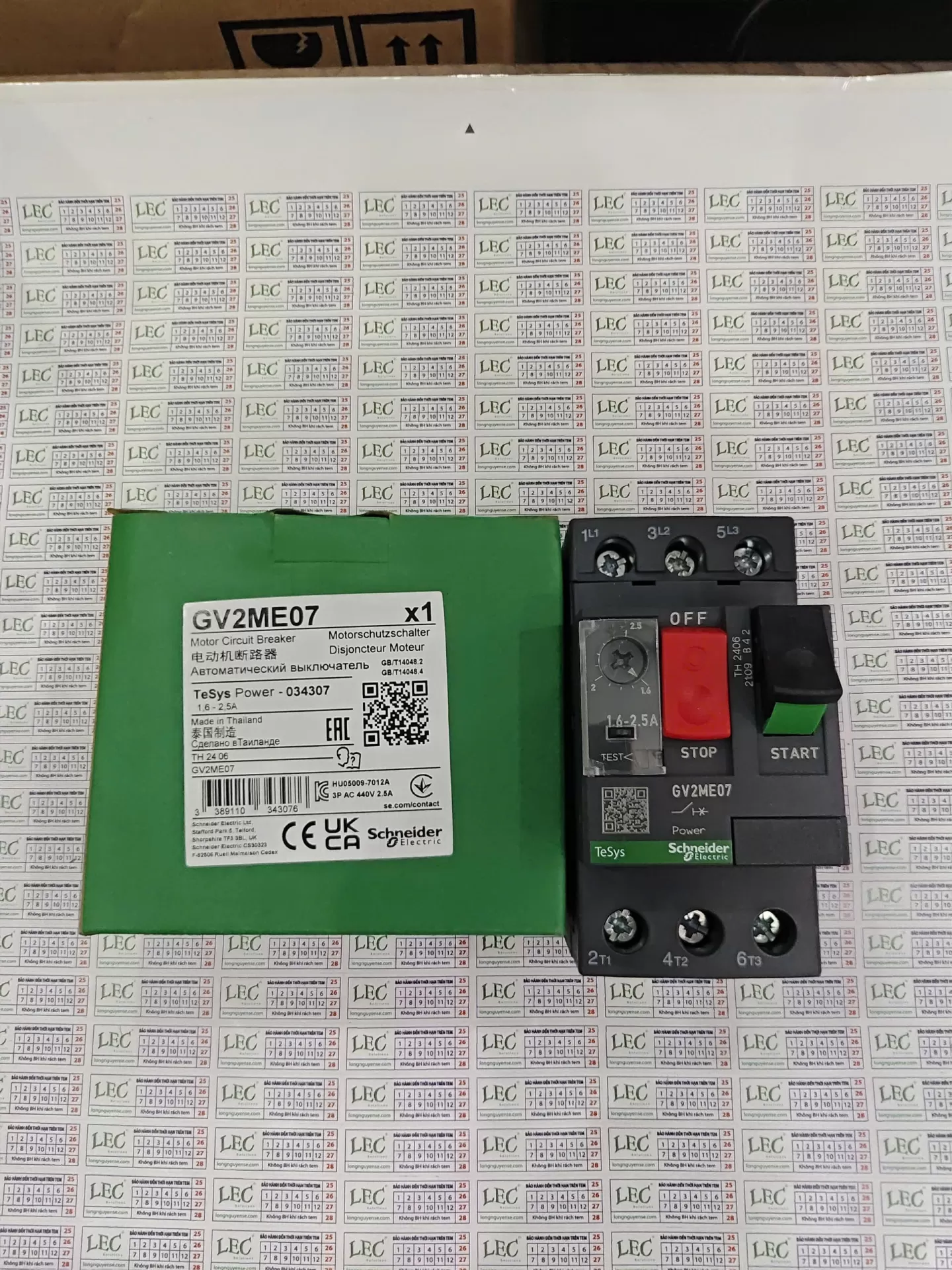 Cầu Dao Bảo Vệ Động Cơ GV2ME07 - 3P 1.6-2.5A