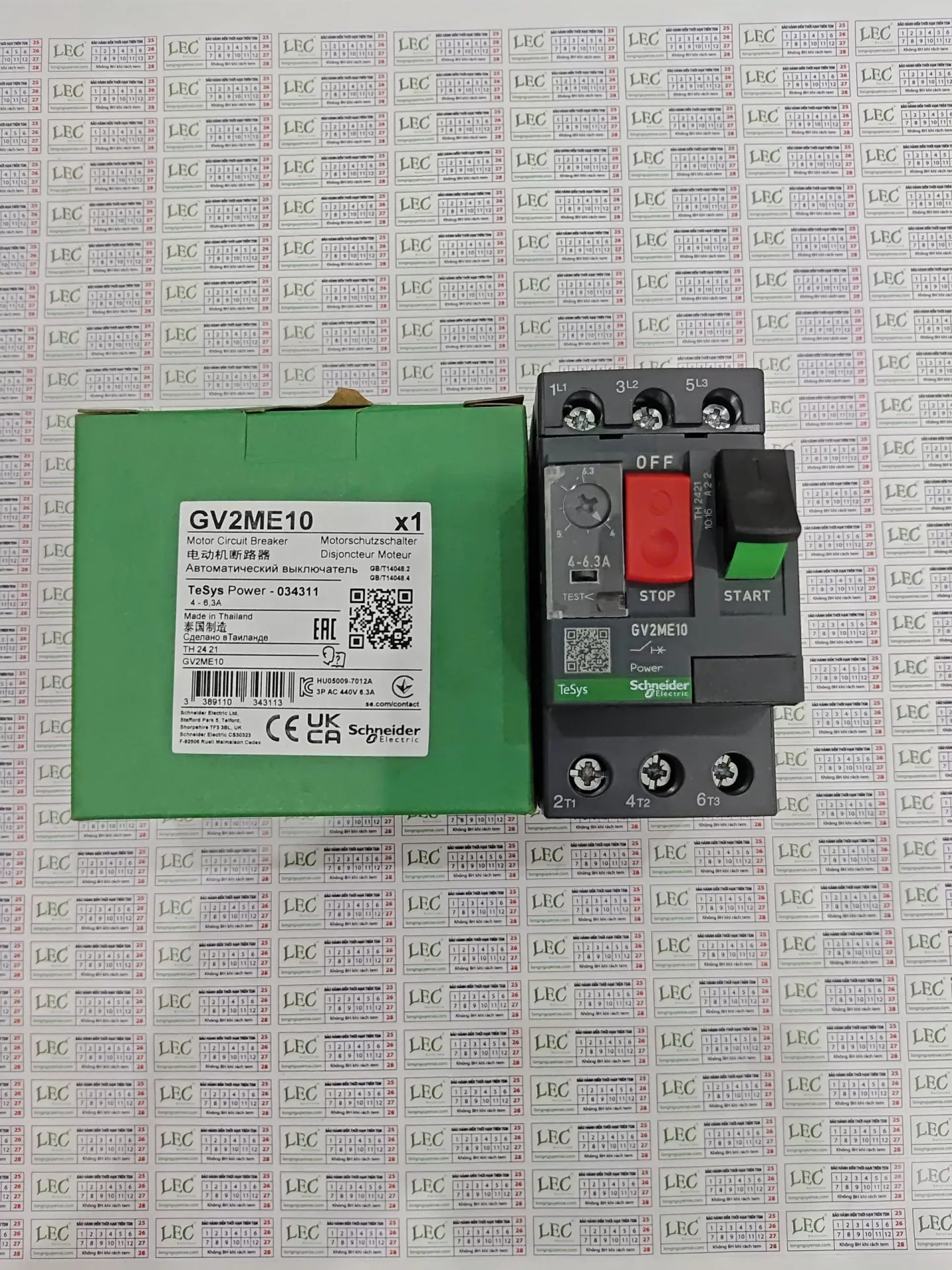 Cầu Dao Bảo Vệ Động Cơ GV2ME10 - 3P 4.0-6.3A