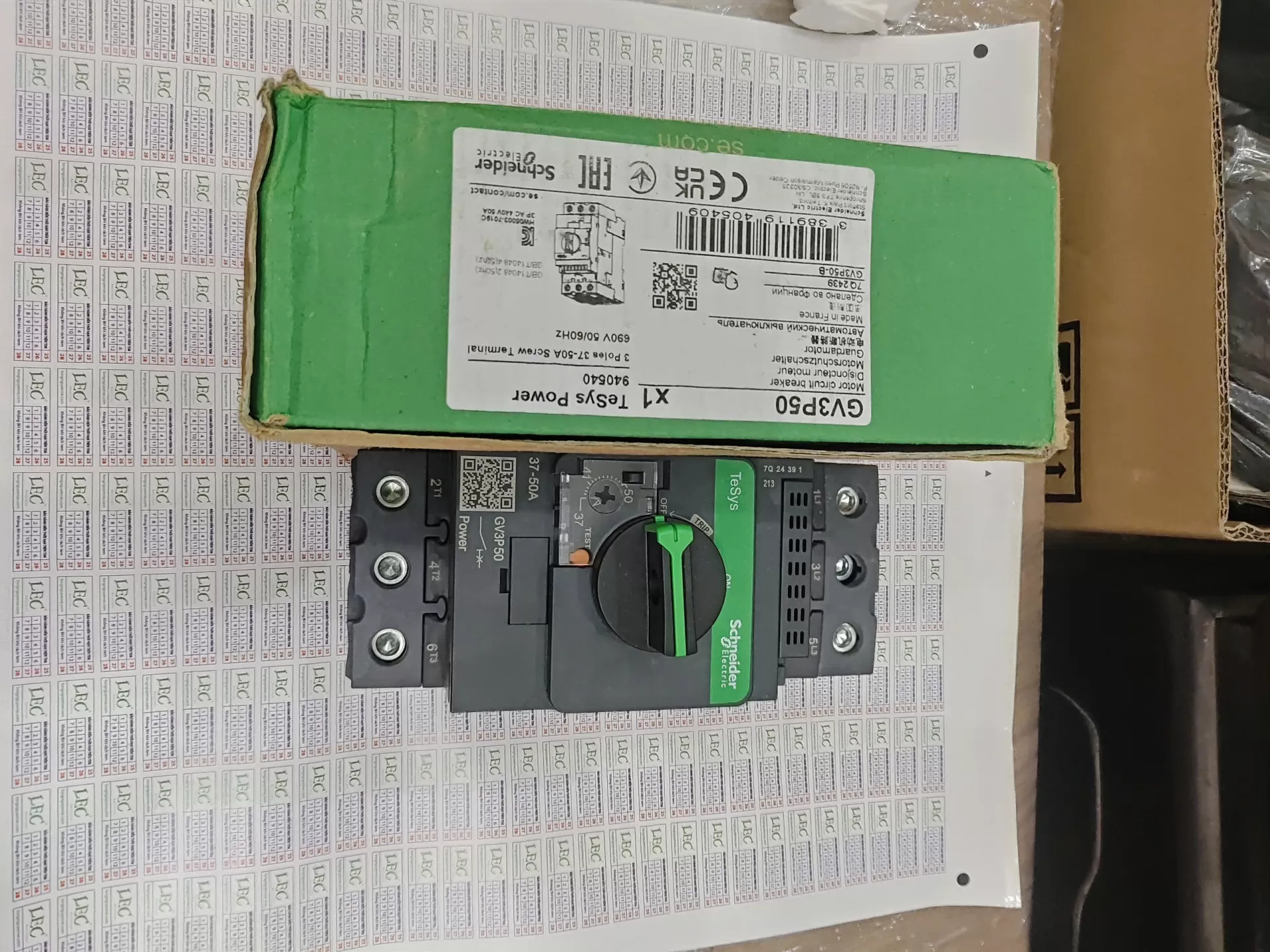 CB bảo vệ động cơ GV3P50 - 37-50A EVERLINK