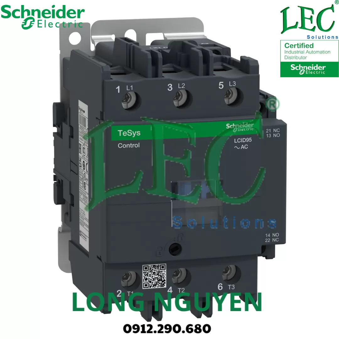 Khởi động từ LC1D95F7 - 3P(3 NO) - AC-3 -  440 V 95 A - 110 V AC coil