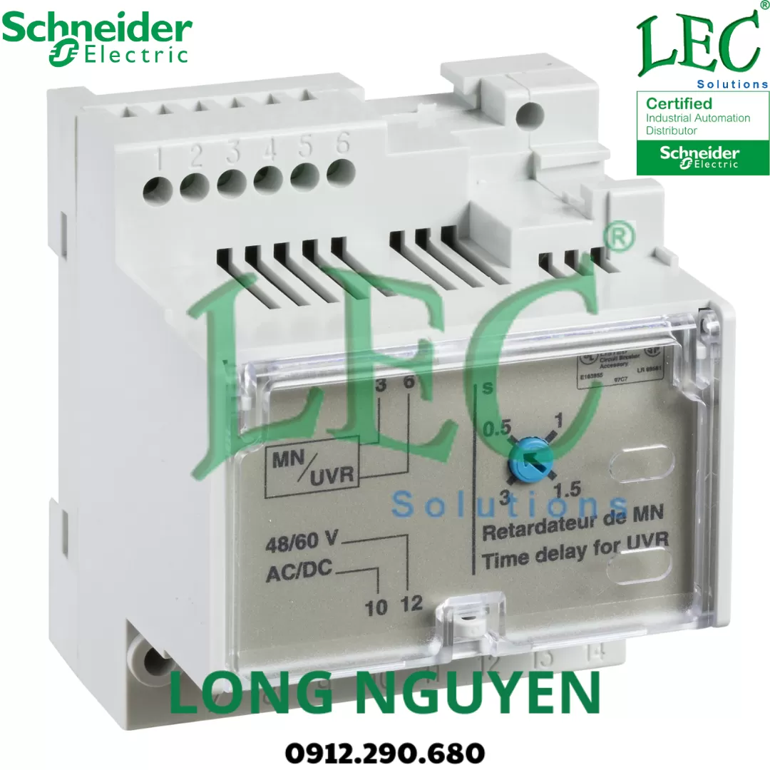LV833682SP - Rơ le thời gian trễ có thể điều chỉnh - đối với giải phóng điện áp MN - 200/250 V AC / DC - sp