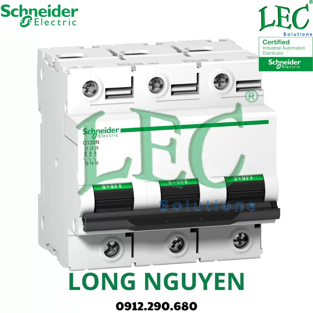 A9N18364 - Cầu dao tự động Acti9 MCB C120N MCB 3P C 63A 10kA 415V