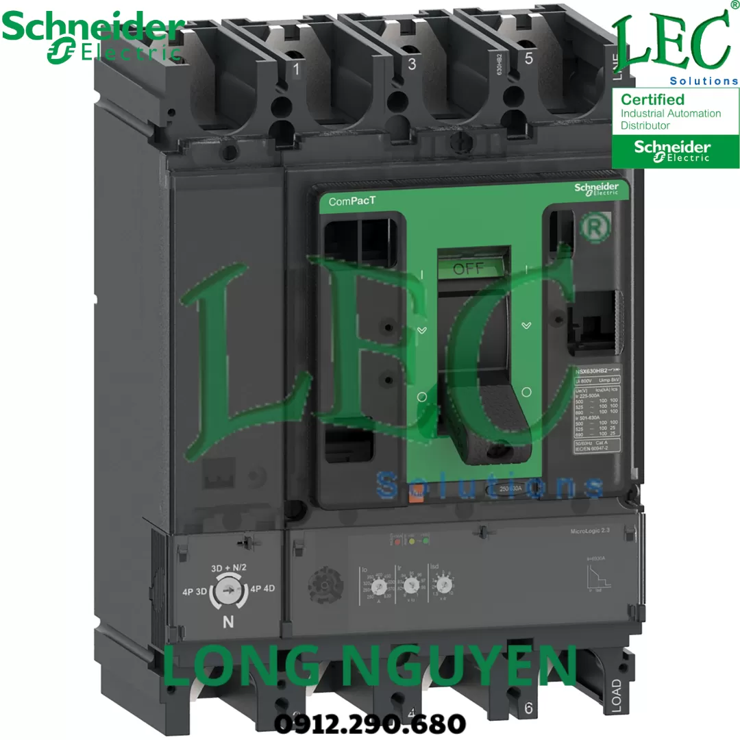 C40F42D400 - Cầu dao tự động MCCB NSX400F 36kA AC 4P4D 400A 2.3