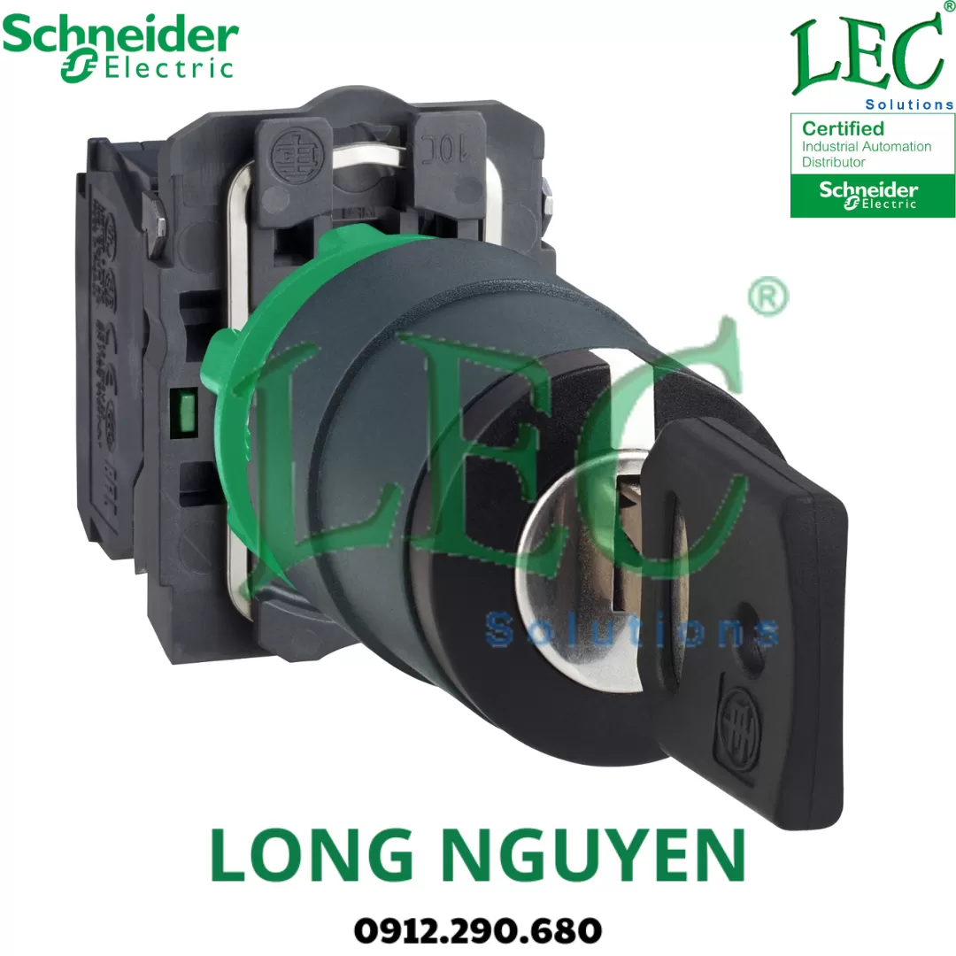 XB5AG33 - Chuyển mạch có khóa 3 vị trí 2NO