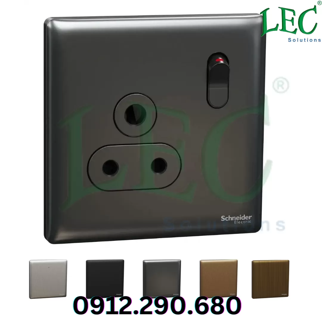 Ổ cắm 3 chân tròn 5A 250V, Unica X, Trắng