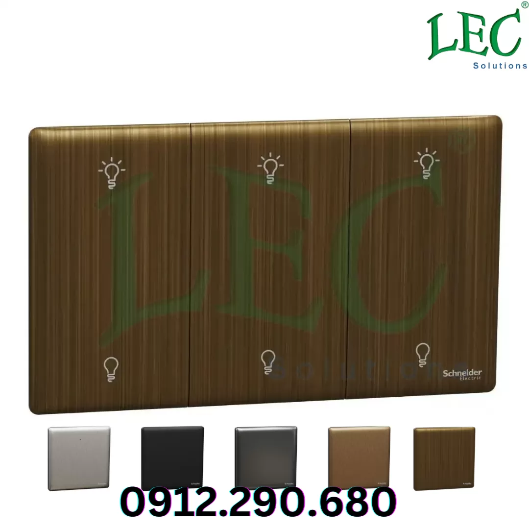 Bộ điều chỉnh độ sáng 250W, Unica X, 2 chiều, 3 nút nhấn đa năng, Thép