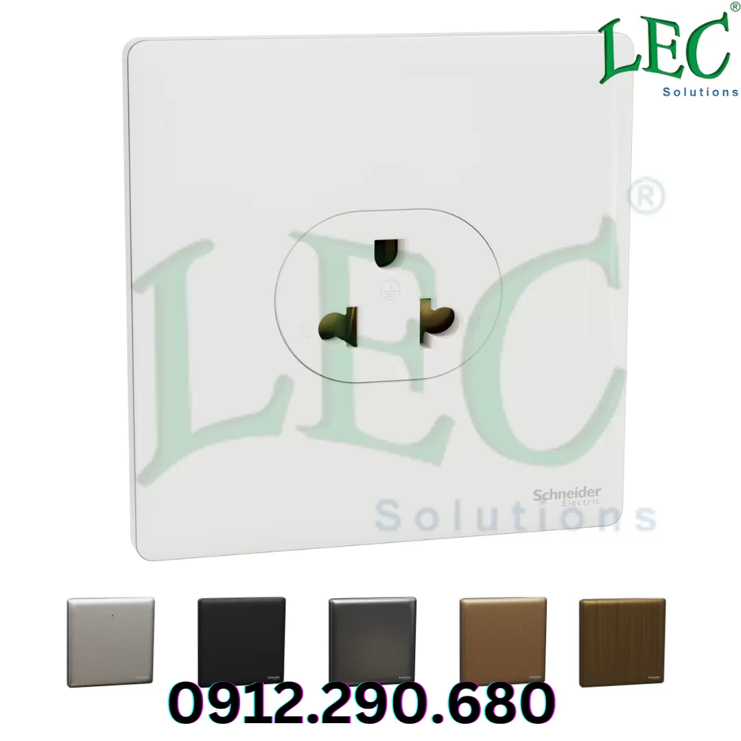Ổ cắm đơn 3 chấu 16A, Unica X, Đen