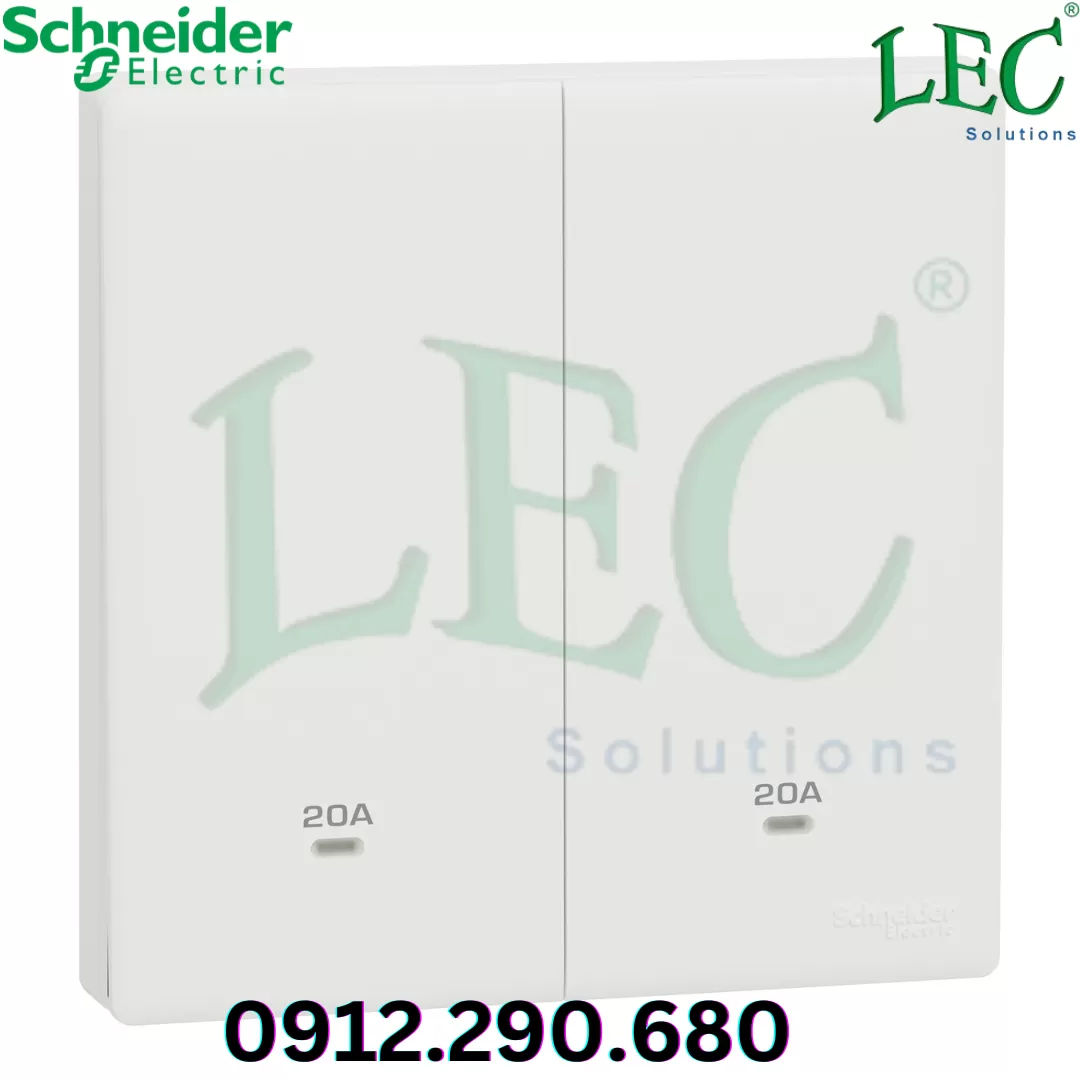 KBN32D20N_WE Bộ công tắc Vivace E đơn 2 cực 45A, có đèn LED