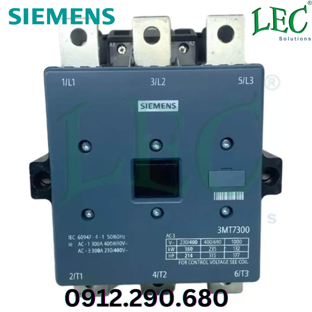 Khởi động từ 3MT7300-7AA00-0AN2 3P 300A  coil 220VAC