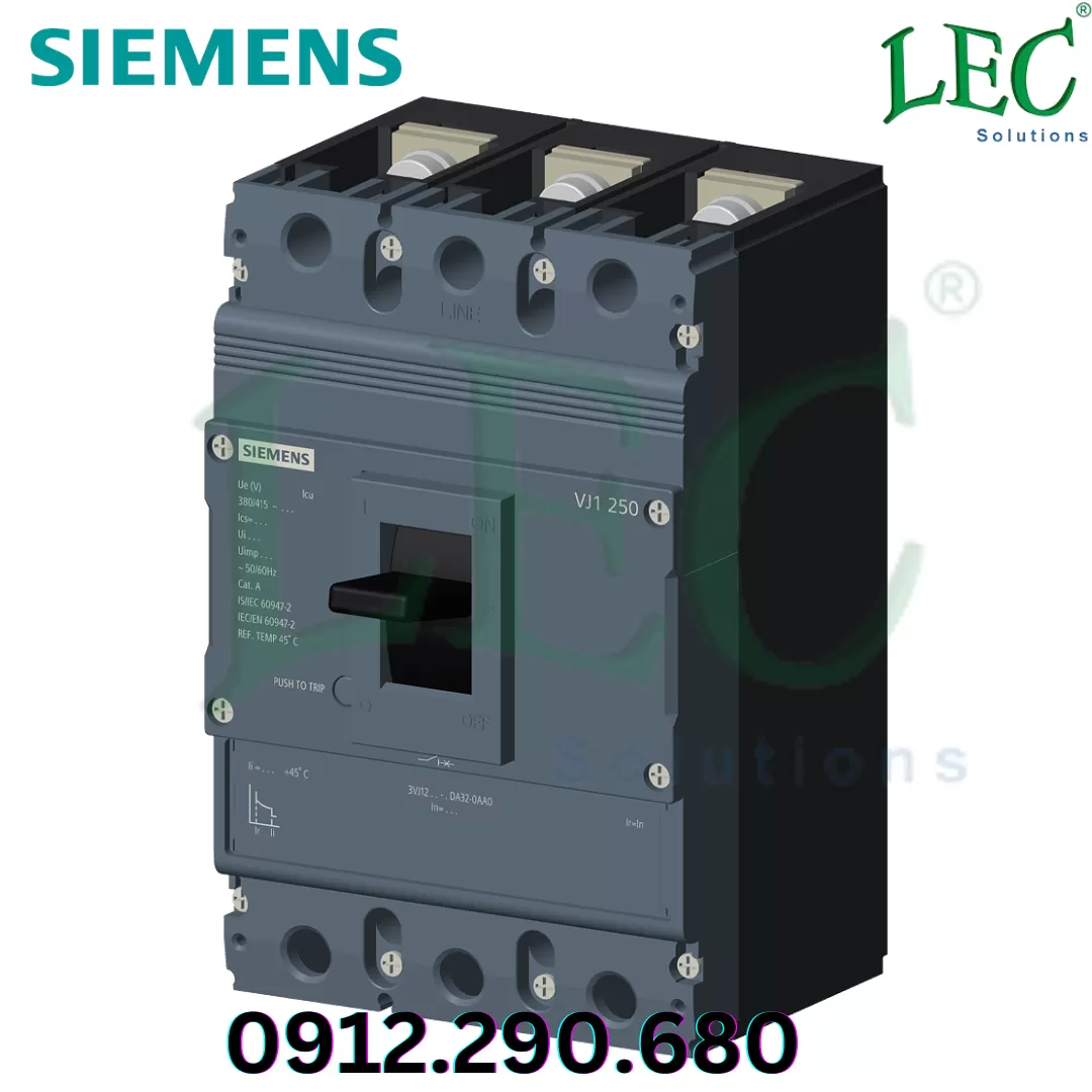 MCCB 3VJ12 3P 160A 18kA Fixed Siemens