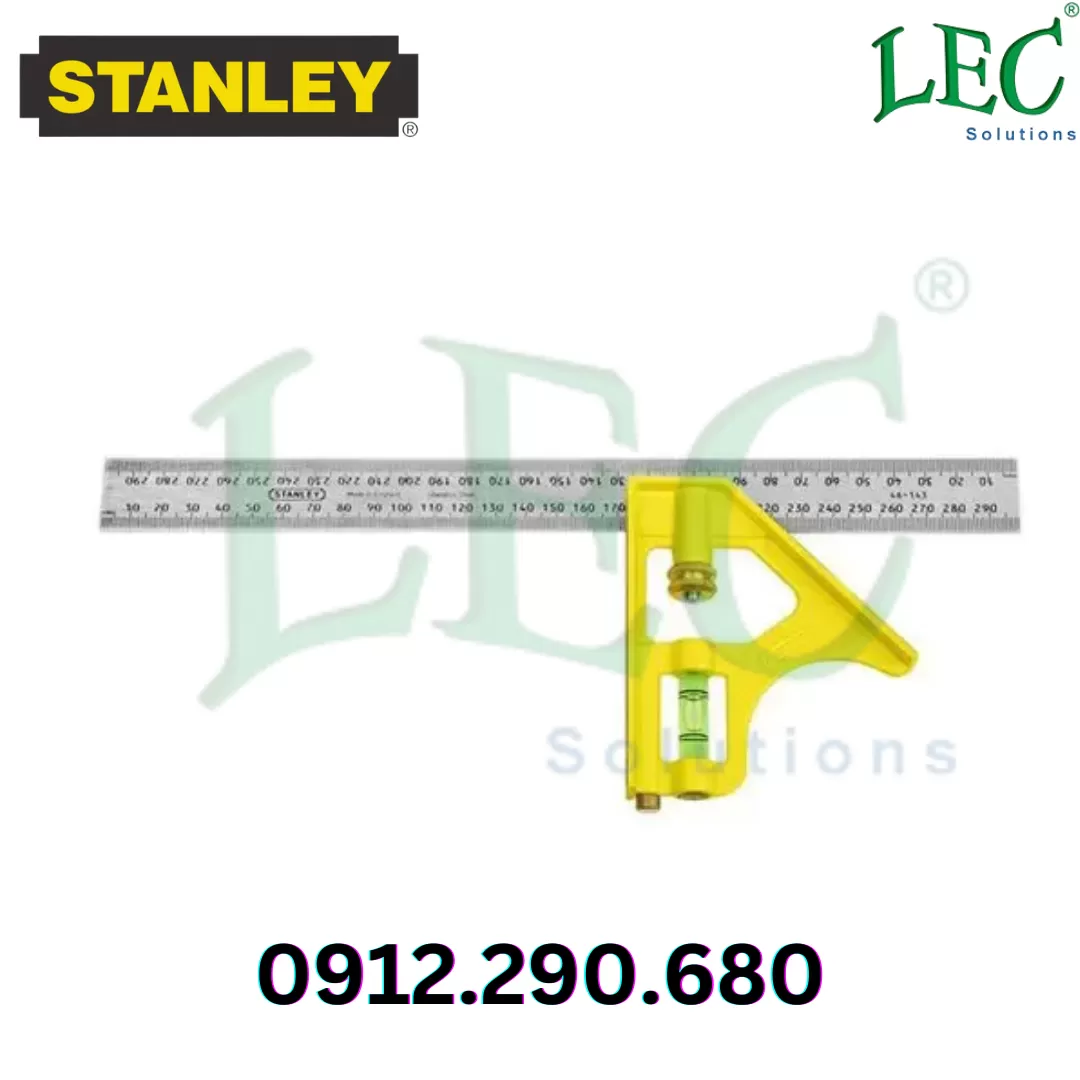 Thước ke vuông kết hợp cán cầm nhựa 12inch Stanley 46-012