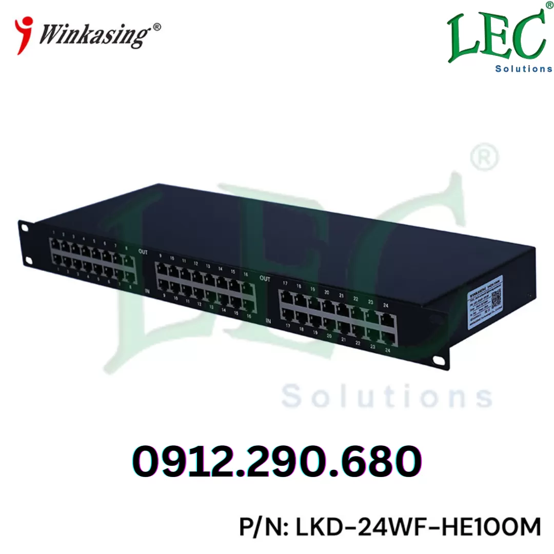 Thiết bị chống sét mạng lan 24 kênh Winkasing LKD-24WF-HE100M