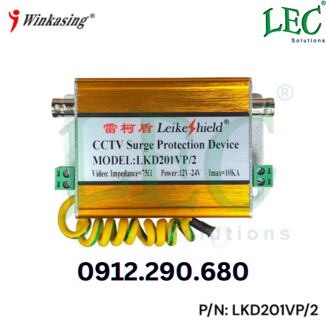 Thiết bị chống sét camera kèm nguồn điện Winkasing LKD201VP/2