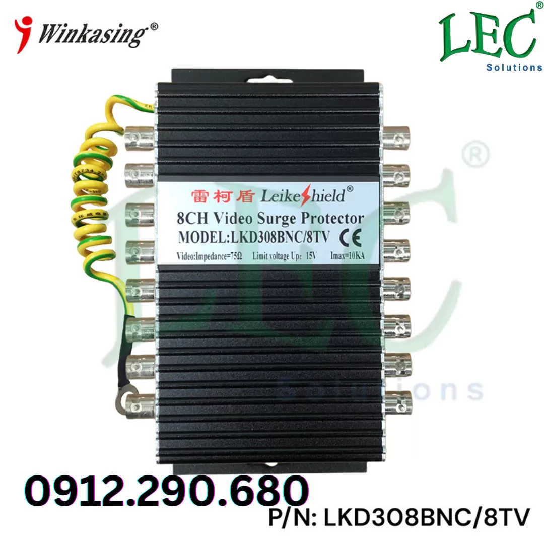 Thiết bị chống sét cho 8 kênh video BNC Winkasing LKD308BNC/8TV