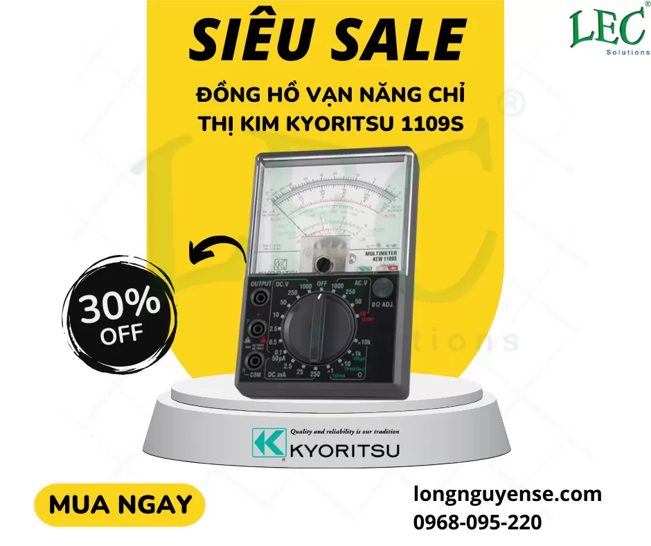 Chương trình khuyến mãi tháng 10: Đồng hồ vạn năng chỉ thị kim Kyoritsu 1109S
