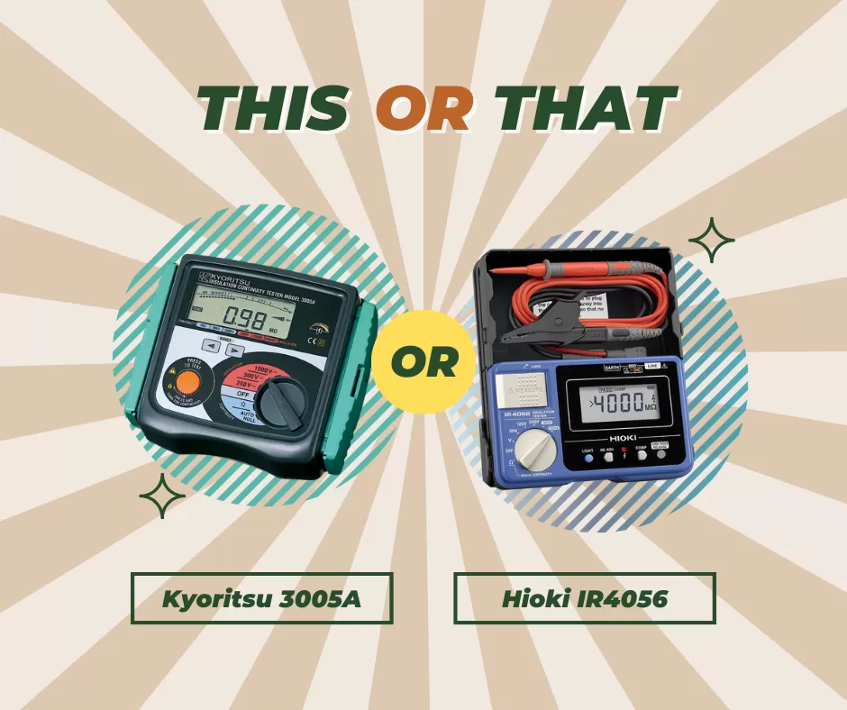 So sánh Đồng hồ đo điện trở cách điện Kyoritsu 3005A và Hioki IR4056-21