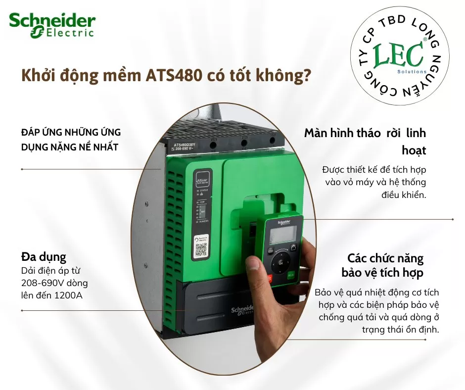 Khởi động mềm ATS480 Schneider sản phẩm mới thay thế ATS48