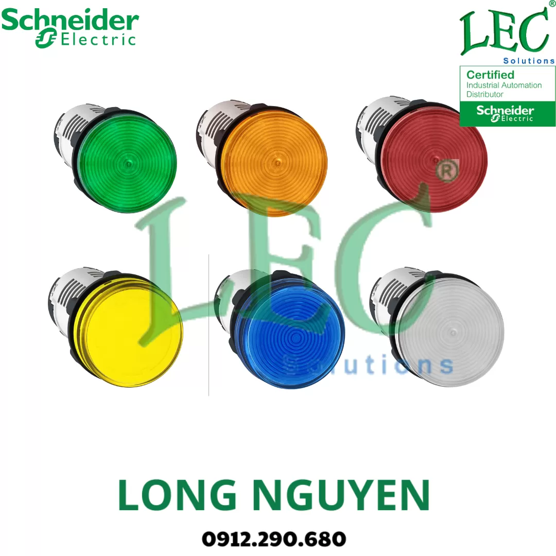 Nút nhấn đèn báo, công tắc xoay XB7 Schneider