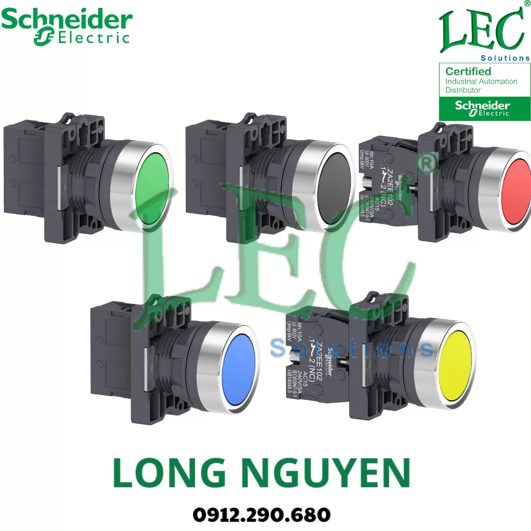 Nút nhấn, đèn báo, công tắc xoay XA2 Schneider