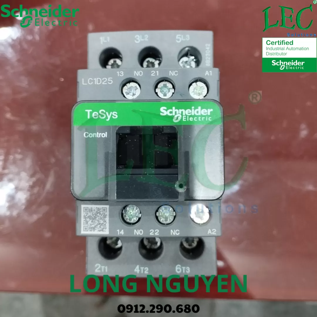 Khởi động từ LC1D25E7 - 3P(3 NO) - AC-3 -  440 V 25 A - 48 V AC coil