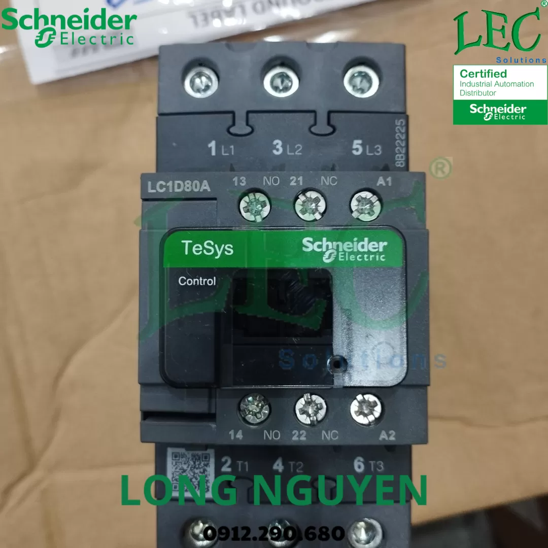 Khởi động từ LC1D80AM7 - 3P(3 NO) - AC-3 -  440. V 80A - 220 V AC coil