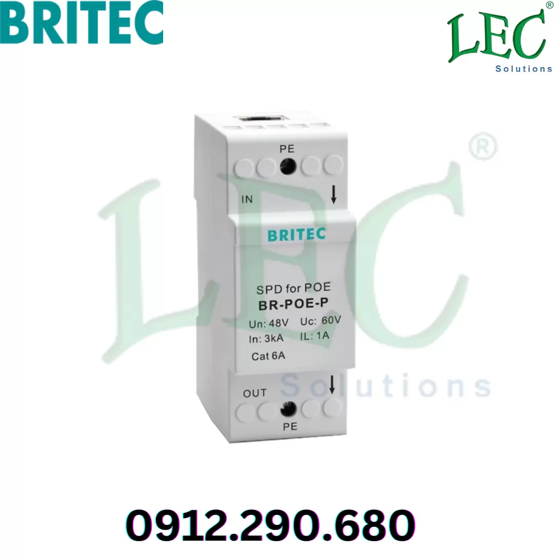 BR-POE-P 48V Thiết bị chống sét lan truyền dữ liệu cat 6 