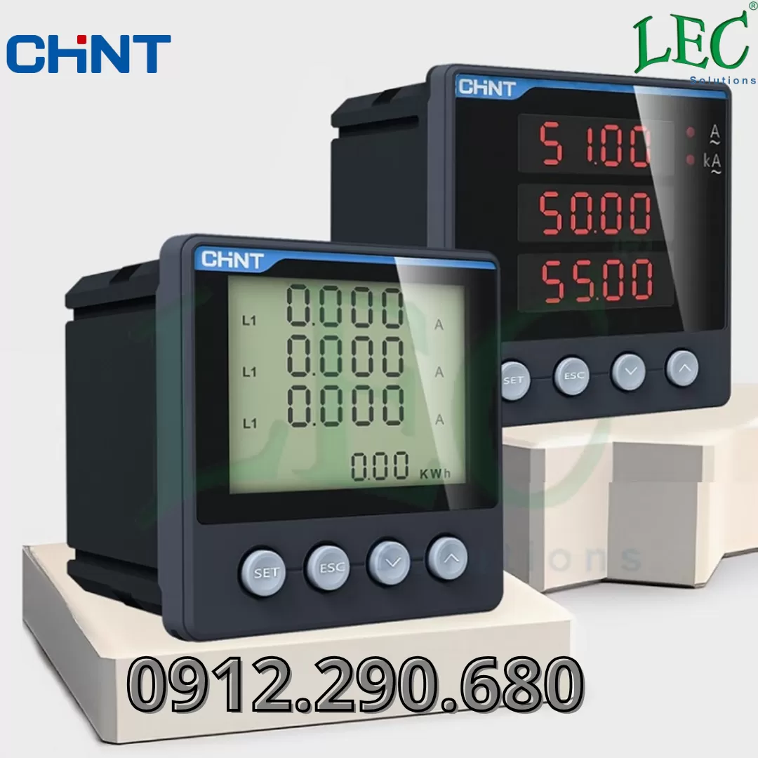Đồng hồ kỹ thuật số Ampe Vôn và đa chức năng 3P4W PD7777‐3S3-380V-5A