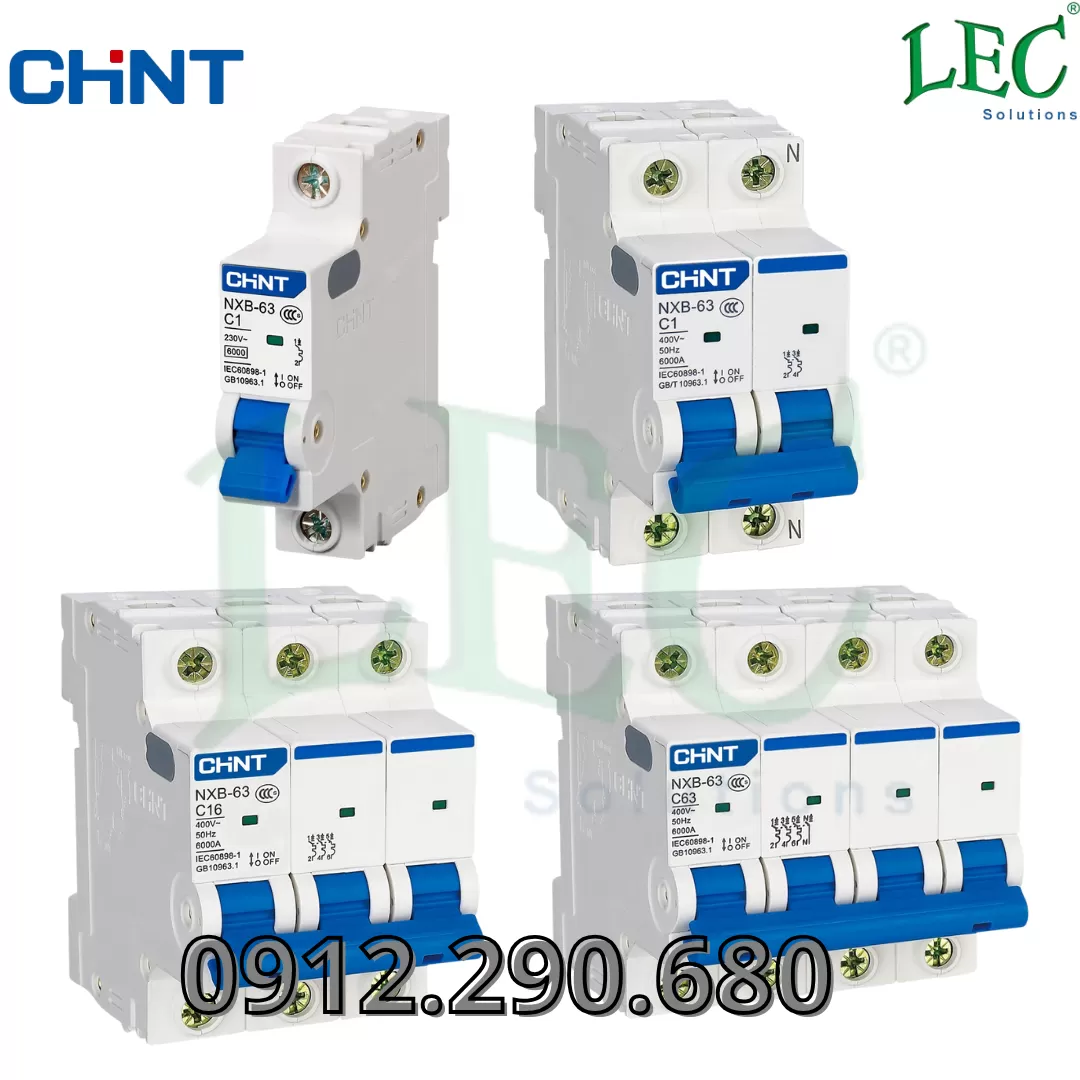 Cầu dao tự động dạng cài MCB NXB-63H-2P-C16-10kA