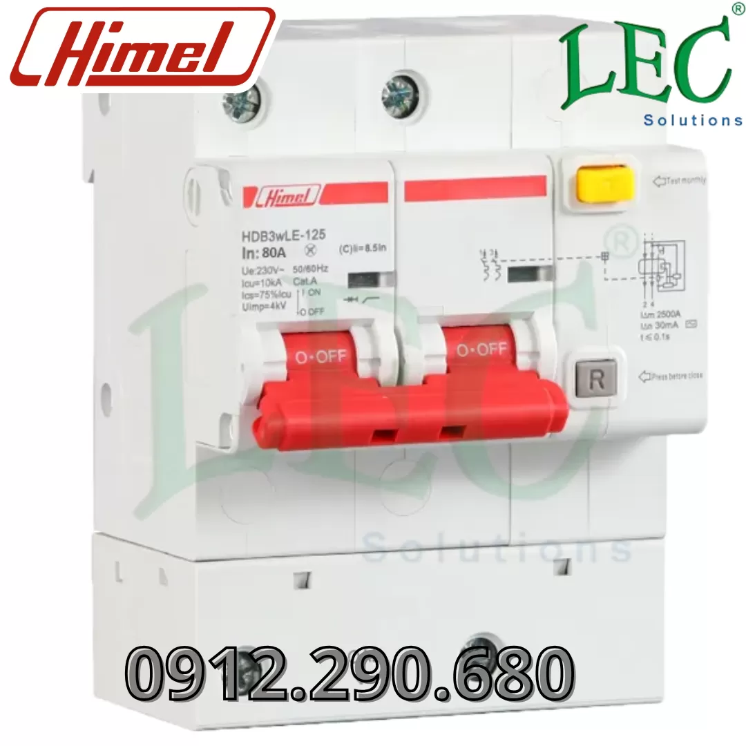 RCBO Himel HDB3wLE-125 3P C 80A