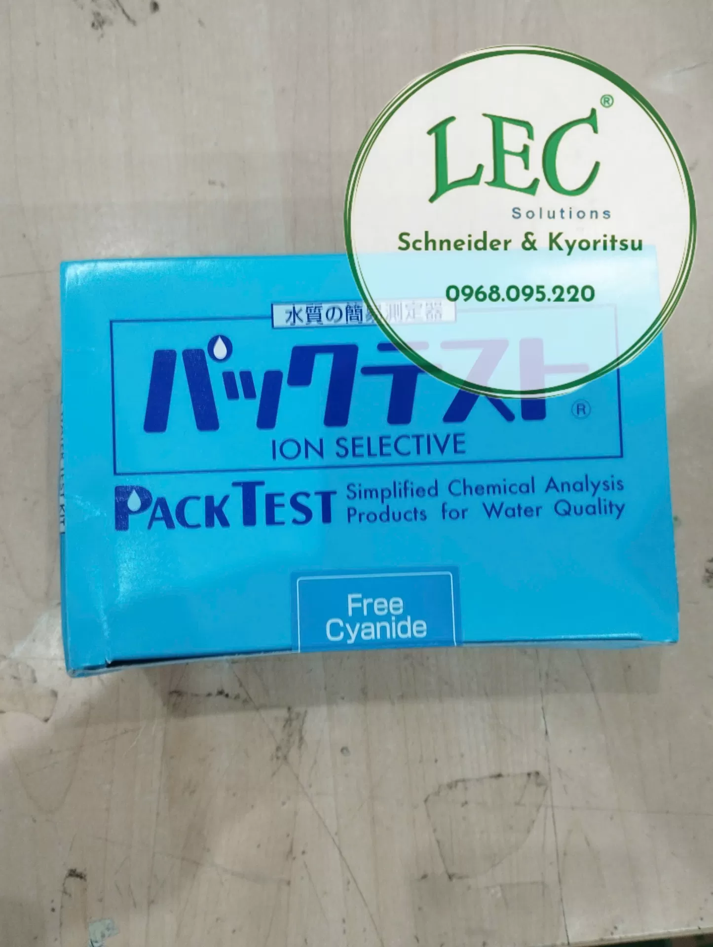 Bộ dụng cự thử nước nhanh Xyanua 0.02-2 ppm WAK-CN-3