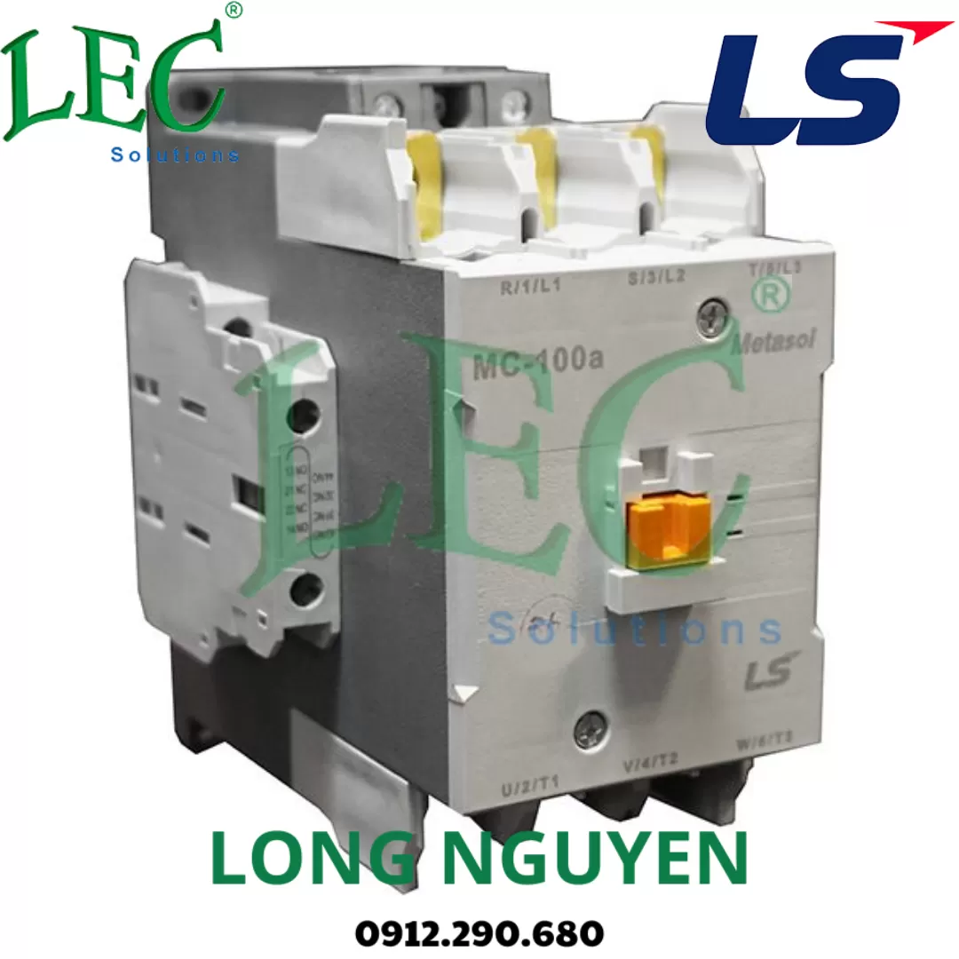 Khởi động từ 3P MC-100a 100A 2NO-2NC 220VAC