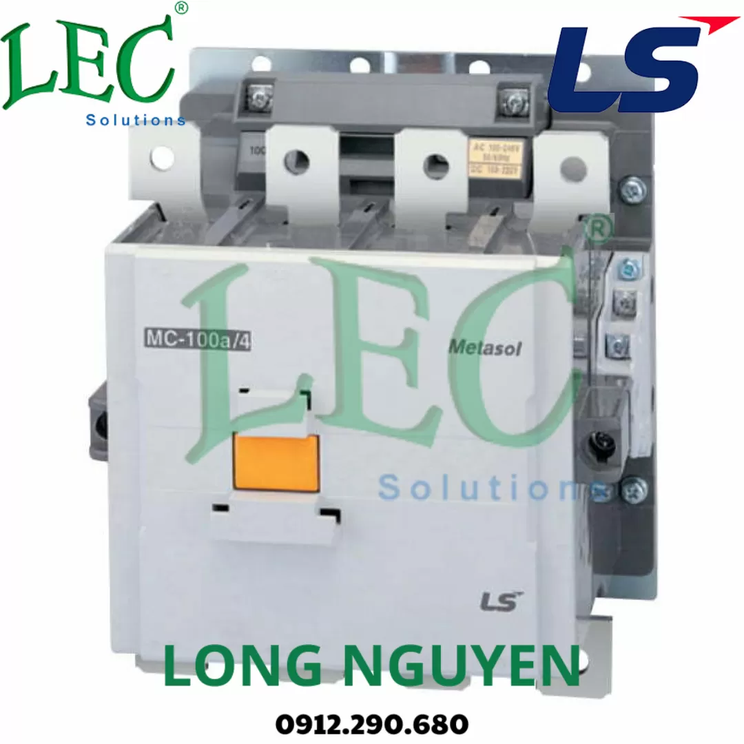 Khởi động từ 4P MC-100a/4 100A 2NO-2NC 220VAC