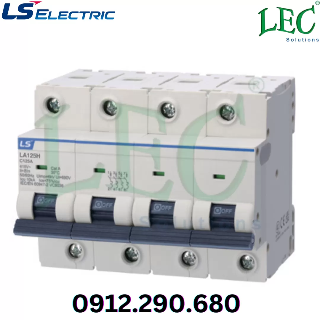 MCB Ls LA125H 4P type C 125A 10kA 415VAC