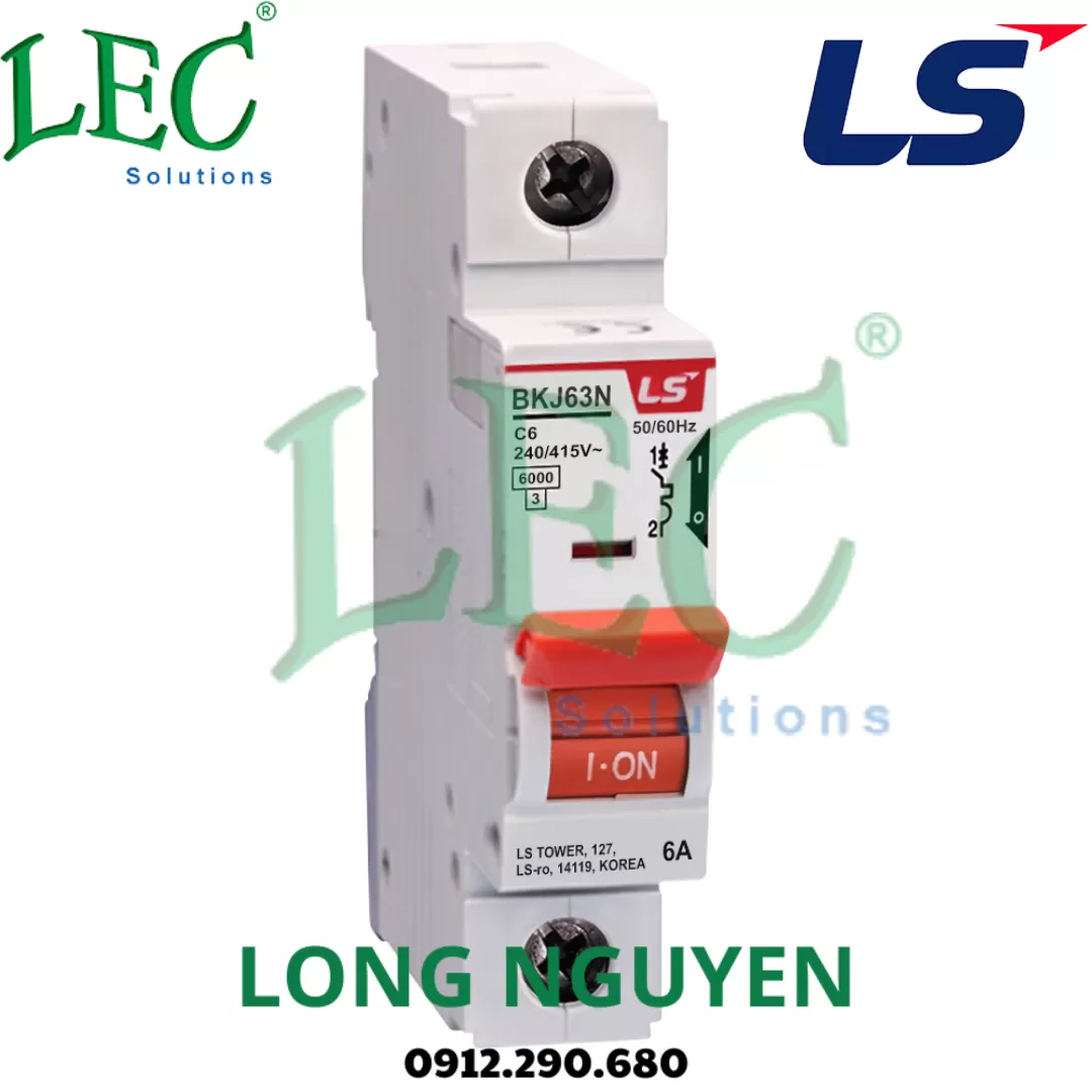 BKJ63N-1P-63A - Cầu dao tự động MCB 1P 63A 6kA