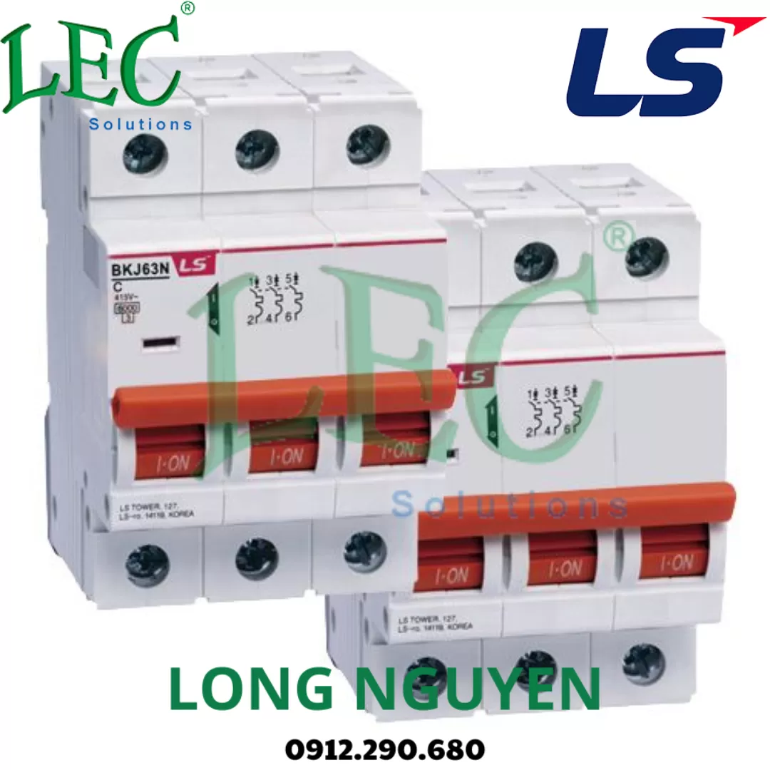 BKJ63N-3P-63A - Cầu dao tự động MCB 3P 63A 6kA