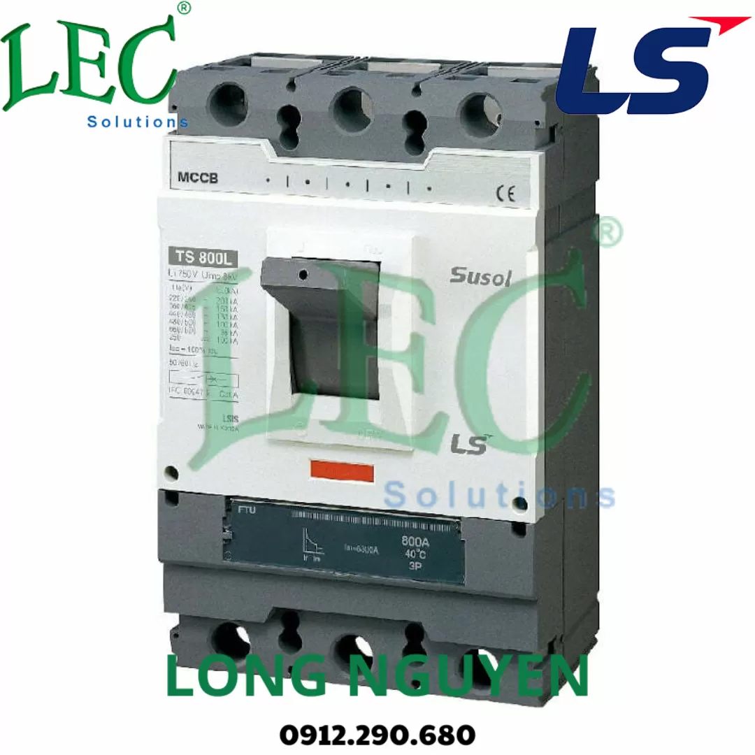 TS800N-ETS43-3P-800A - Cầu dao tự động MCCB Susol 65kA