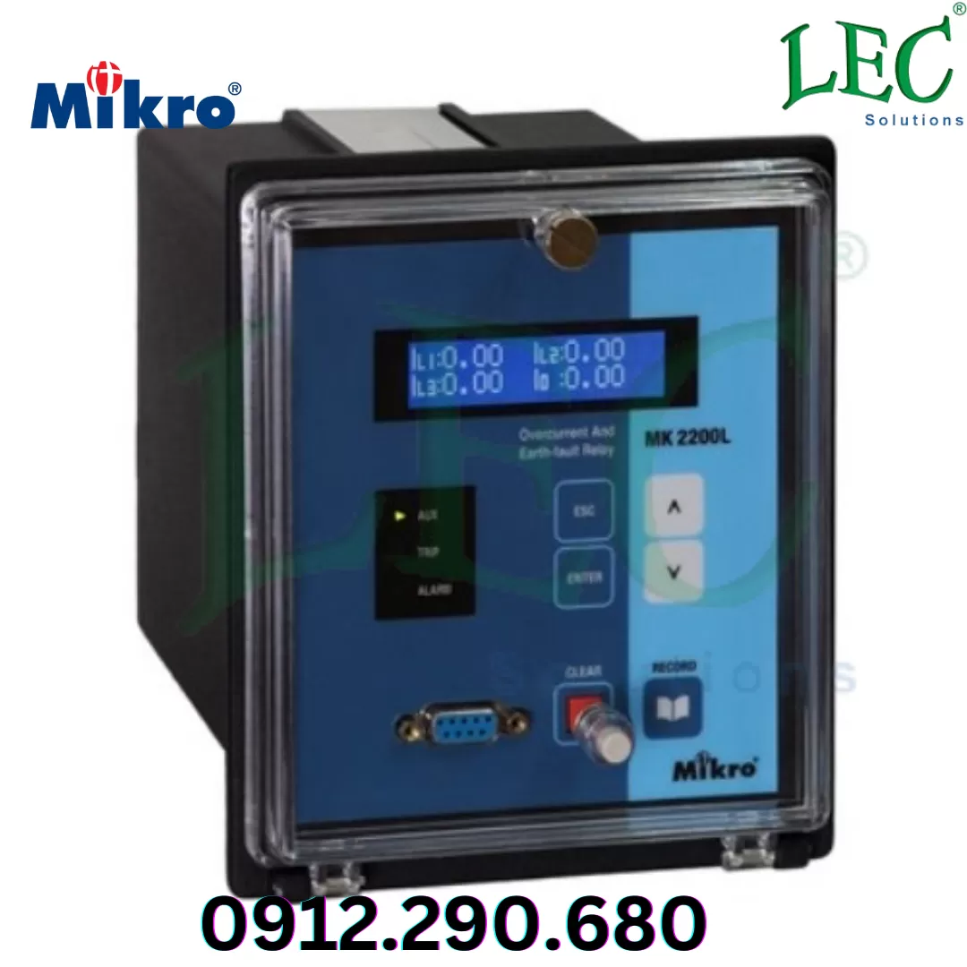 Rơ le bảo vệ quá dòng và chạm đất Mikro MK2200L-240AD